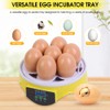 HOWOOIUA Mini Egg Incubator 360° View 7 Eggs Poultry Incubator