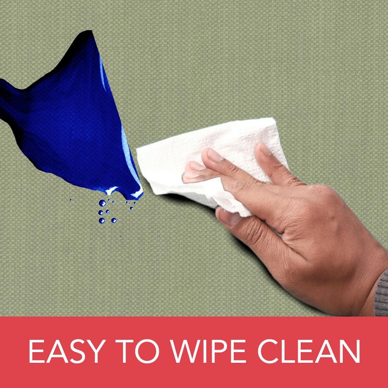 LAMINET Elastic Fitted Table Cover - Basketweave (Green) - Oblong/Oval