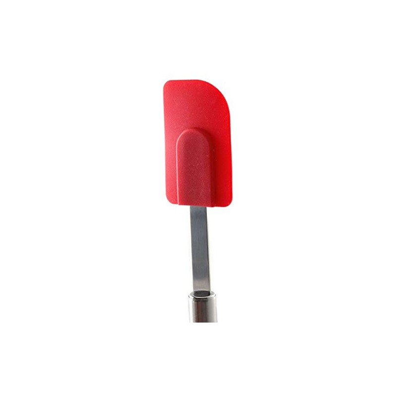 Norpro 3 Piece Silicone/Stainless Steel Kitchen Spatula Set - Red,