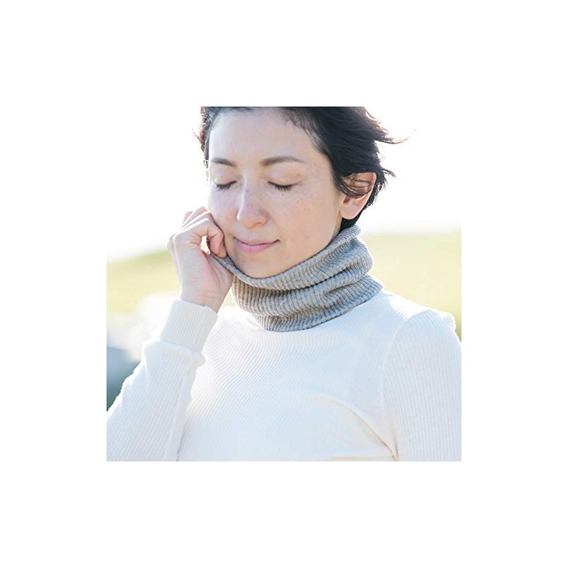 No Sewing Fabric Organic Cotton Yak Neck Warmer, gray