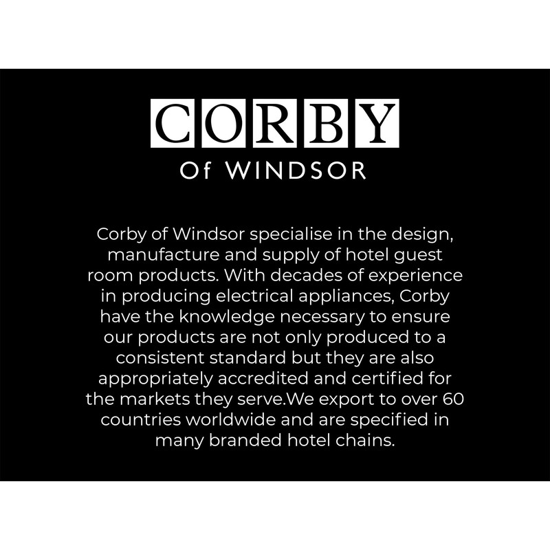 Corby Aintree Compact Welcome Tray Only in Black