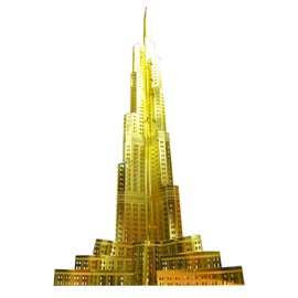 Metallic nano puzzle Gold Series Burj Khalifa Model Kit