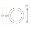 sourcing map 50pcs Nitrile Rubber O-Rings 17.61mm OD 12.37mm ID