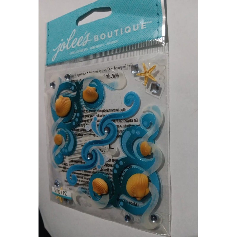 Jolee's Boutique Embellishment Sea Flourishes Shells Starfish Ocean Scrapbooking