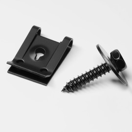 LINCICI 20pcs M4.2 Fender Liner & Splash Shield Screw Kit - Hex Head Bolts with U Nuts, Universal Automotive Fasteners for GM Chevy Ford Jeep Chrysler Buick Cadillac