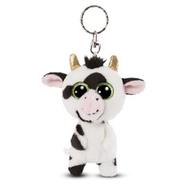 NICI Glubschis: The Original - Glubschis Key Ring Cow Moolon 9 cm - Cow Cuddly Toy Pendant with Key Ring for Lanyard, Keychain & Key Holder - Bag Pendant