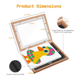 4 Pack Kids Artwork Frames Changeable 8.5 x 11 Inch Children Art Projects Children Art Frames Front Opening Picture Display Frame Holds 150 Drawings for Craft Storage, Room Decor, Portfolio, Wood