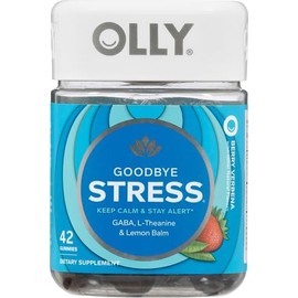 OLLY Goodbye Stress Gummy Supplement, with GABA, L-THEANINE and Lemon Balm; Berry Verbena; 42 count, 21 day supply (packaging may vary)