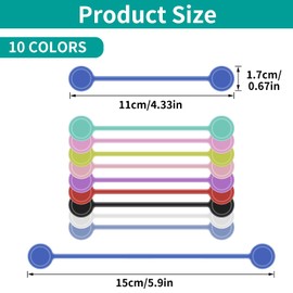 Lusofie Magnetic Cable Tie, 10 Pcs Silicone Cable Ties Cord Organizer Reusable Magnetic Cord Ties USB Cable Manager for Office, School, Home Book Markers, and Fridge Magnets