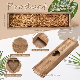 Barydat Pregnancy Test Gifts Box Keepsake Box Pregnancy Announcement for Husband Wooden Baby Reveal Announcements Surprise Ideas Test Holder Baby Souvenir Gifts for Dad Grandma Grandparents(Brown)