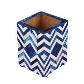 Handicrafts Home Pen Holders Organizers - Pencil Holders and Organizers for Desk - Star Blue, 3x4x3 Inch