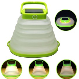 Solar Camping Lanterns-Collapsible Camping Essentials,IP65 Solar Lights Outdoor Waterproof,USB Portable Camping Hanging Lamp for Backpacking Gear,Emergency,Tent,Travel,Hiking