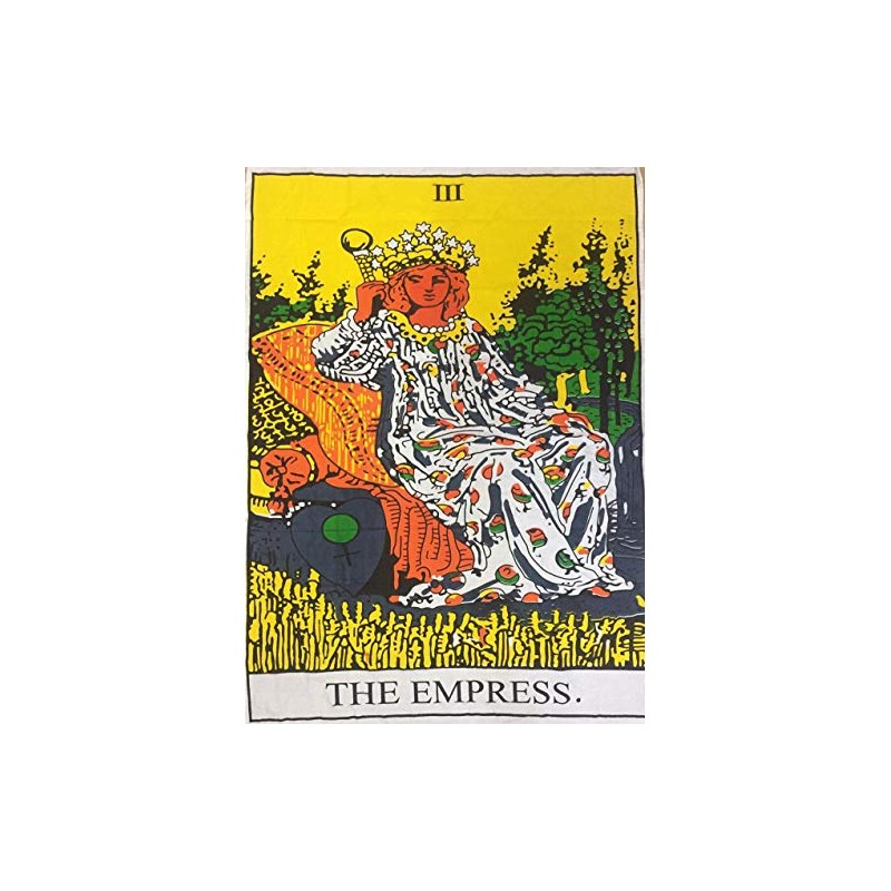 Indian Consigners Tarot Card Wall Tapestry, Decorative Hanging Art (Empress)