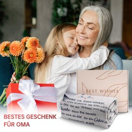 Juratar® Oma Geschenke, Personalisierte Decke Oma Geburtstagsgeschenk, Superweiche Decke aus Flanell, Geschenk für Oma 62 * 52 Zoll