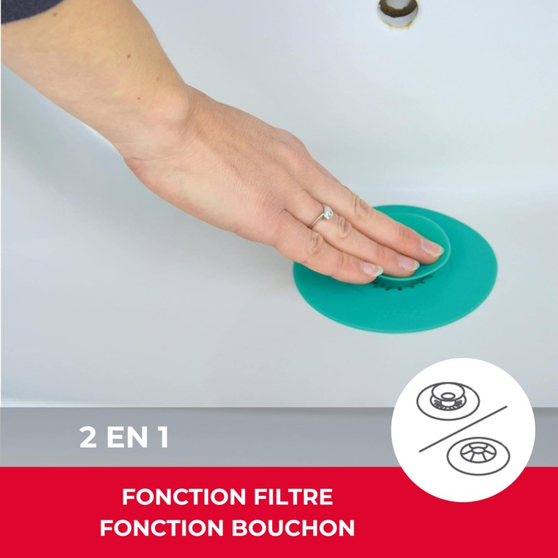 Wirquin 30722334 Uppy Universal Plug and Filter Suitable for Sink,
