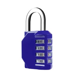 Combination Lock 4 Digit, Resettable Locker Lock,Waterproof Metal Combination Padlock for School Gym Locker, Sports Locker, Fence, Toolbox, Gate and Storage- Easy to Use and Set (Blue)