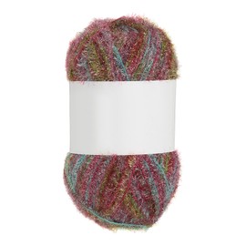 PATIKIL 218 Yard Scrubbie Yarn, Sparkle Yarn Polyester Scrubbie Sparkle Glass for Dishcloths Crocheting Knitting DIY Crafts Blanket Rug Sweater Scarf Hat, Red Tone