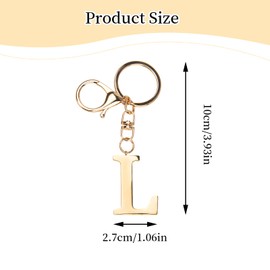 Keyring Letter Key Ring Girl, Key Ring Women, Key Ring Aesthetic, Suitable for Birthday Gifts, Christmas Gifts, Anniversary Gifts, Gold, gold