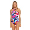 Trina Turk Rio High Neck Reversible One-Piece Multi 10