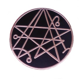 H.P. Lovecraft Cthulhu Necronomicon Simon Star Sigil Grimoire 1.1" Enamel Pin Badge