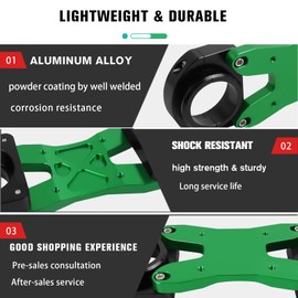 CHIFUN Front Fork Brace Compatible with Kawasaki KLR650 KLR 650 2008-2024 Aluminum Motorcycle Fork Balance Shock Accessories (Green)