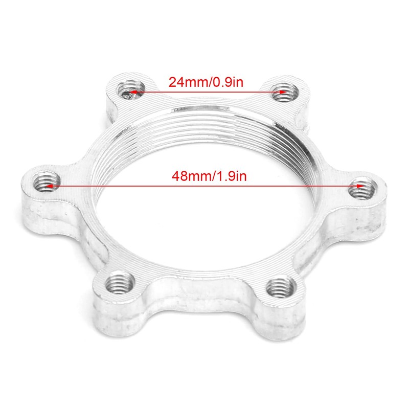 Bike Flange Adapter, 6 Bolt 48mm/44mm Bike Freewheel Threaded Hubs