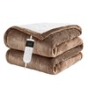 Electric Blanket Heated Throw, Soft Flannel Heating Blanket with 8