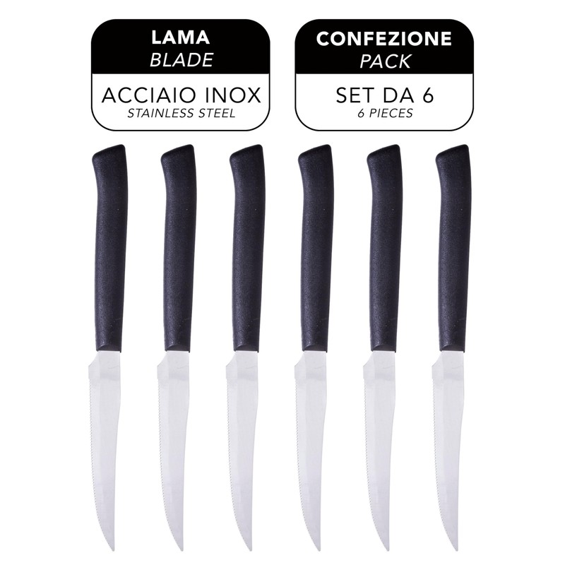 IPEA Coltelli da Tavola per Bistecca e Carne - Set