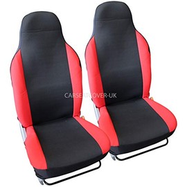 Carseatcover-UK Luxury Black & Red Car Seat Covers Protectors - 2 x Fronts