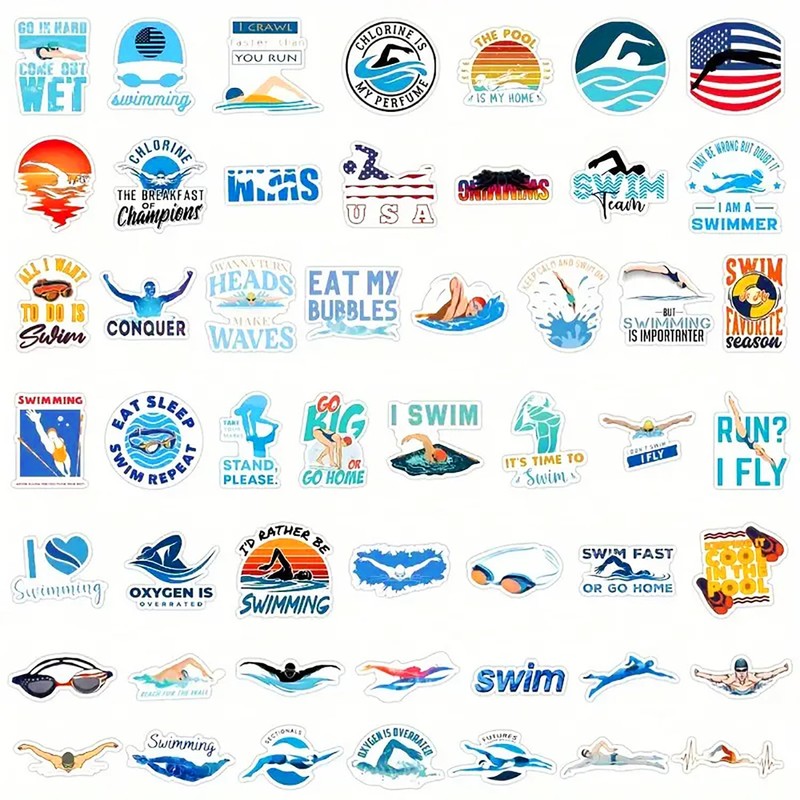 PMLAND 100 Pcs (2 Pack of 50 Designs) Waterproof Stickers