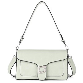 Travistar Crossbody Purses for Women Small- PU Leather Crossbody Bags for Women Trendy Shoulder Bag Elegant Satchel Handbags Retro Designer Evening Bag Spring Clutch Purses with 2 Straps Green