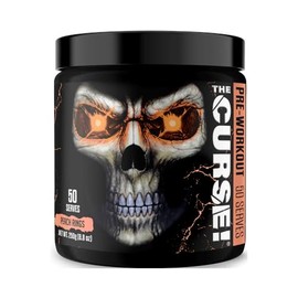 JNX SPORTS The Curse! Suplemento Previo Al Entrenamiento - Energía Y Enfoque, Flujo Sanguíneo Mejorado - Potenciador De Óxido Nítrico Vegano Con Creatina Y Cafeína | Peach Rings | 50 Servicio
