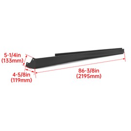 HECASA Side Skirt Compatible with 2012-2023 Dodge Charger Replacement for 1QA51TZZAF CH1606102 Rocker Panel Guard Molding PP Plastic Black Driver Side