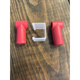 Unbranded 2 Red lug covers with plastic fuse cover. 5/8 I.D.