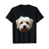 Black Maltese Dog Maltese Face T-Shirt