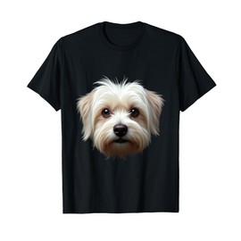 Black Maltese Dog Maltese Face T-Shirt