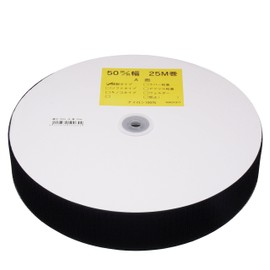 ジャック ボアテープ 縫付タイプ 50mm幅 JA(オス) 黒 25M巻