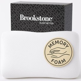 Brookstone - Almohada de Espuma con Memoria - Almohadas de Soporte que se Adaptan a las Curvas del Cuerpo para Comodidad Óptima, Alivio d...