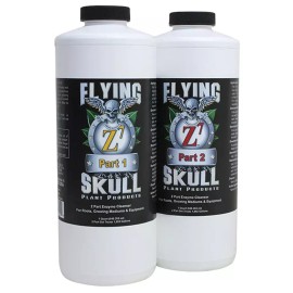 General Hydroponics Flying Skull Z7 Enzyme Cleanser 2 Quart SET - Nutrient Uptake Genetic Root 32oz