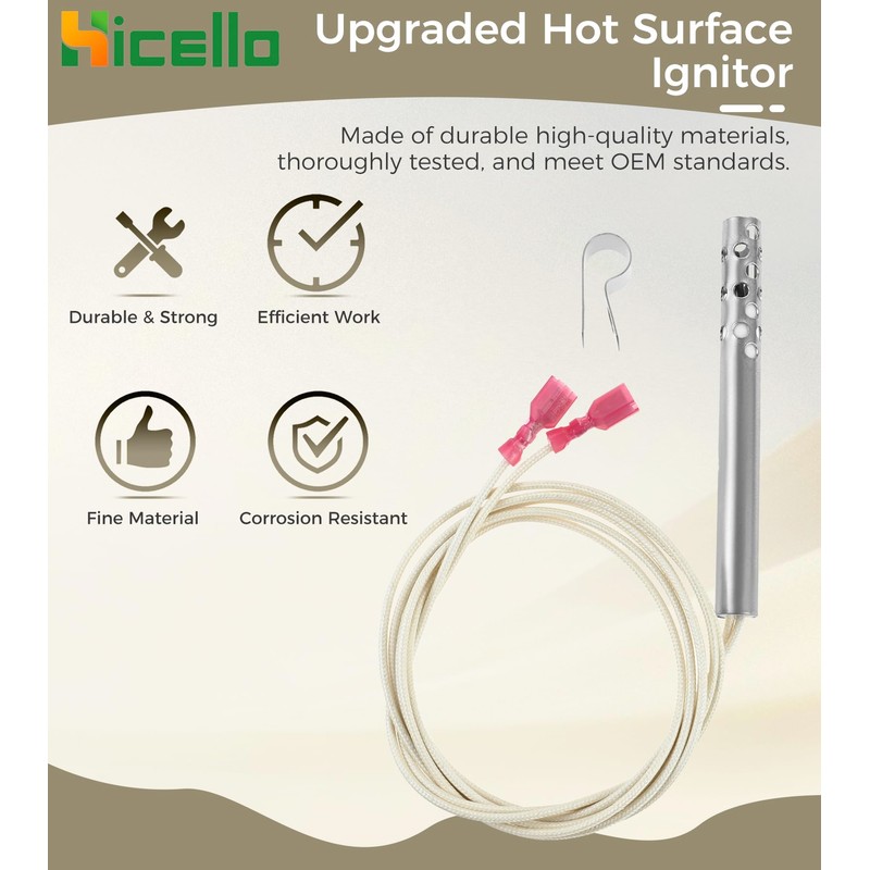 Hicello 1183200 Ignitor Hot Surface, Commercial Oven Igniter