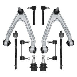 HAWK BROTHER Control Arm, Upper Control Arm Lower Ball Joint 10PCS Front Suspension Kit Tie Rod End Sway Bar Link Compatible With 2006-2010 Hummer H3 2009-2010 H3T
