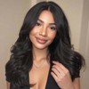 WIGER Maintenance-free Black Wavy Wigs for Women Layered Synthetic Realistic