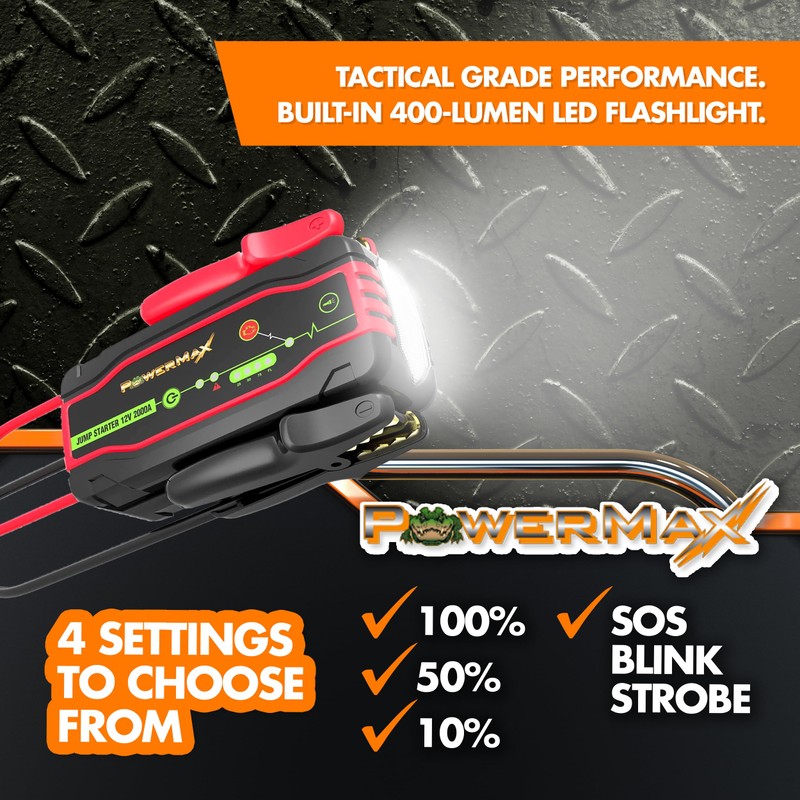 PowerMax 2000 Amp Lithium Jump Starter