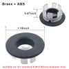 XFYBZN 2Pcs Sink Overflow Ring Matte Black Brass Kitchen Bath