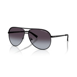 A|X ARMANI EXCHANGE AX2002 Aviator Sunglasses, Matte Black/Grey Gradient, 61 mm
