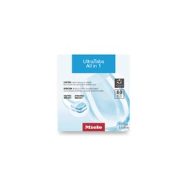 Miele Original GS CL 1206 T UltraTabs All-in-1 Plastic-Free Dishwashing Detergent Tablets for Miele Dishwashers, Set of 2, (60 Tablets per Pack) – 11347040