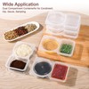 20PCS Double Portable Reusable Sauce Container with Lids, 2 Compartment