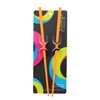 2 Hair Sticks Solid Straight Chopsticks - Orange