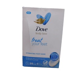 Dove Body Love Hydrating Foot Mask With Hyaluronic Acid -6 Packs