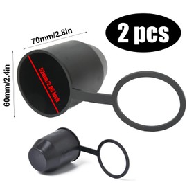 Norhogo Set of 2 Towing Hitch Cover Cap, Towing Hitch Cover, Protective Cap Towing Hitch Universal Ball Cover for Car, Motorhome, Trailer Ball Head Protection, Black